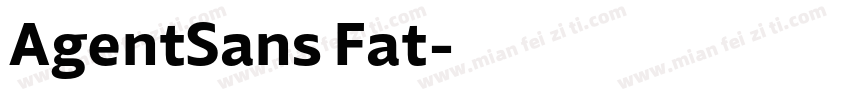 AgentSans Fat字体转换